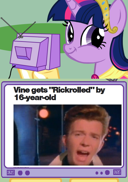 Size: 564x800 | Tagged: alicorn, derpibooru import, exploitable meme, faic, human, irl, irl human, meme, obligatory pony, photo, rick astley, rickroll, safe, smirk, tv meme, twiface, twilight sparkle, twilight sparkle (alicorn)