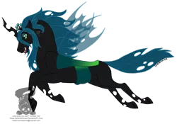 Size: 900x629 | Tagged: artist:katwithknives, changeling, changeling queen, derpibooru import, female, queen chrysalis, safe, solo