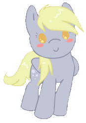 Size: 250x360 | Tagged: safe, artist:dimwitdog, derpibooru import, derpy hooves, pegasus, pony, animated, blushing, cute, female, floppy ears, mare, solo, underp
