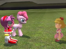 Size: 1024x768 | Tagged: 3d, amy rose, artist needed, crossover, derpibooru import, earthbound, gmod, nintendo, paula, pinkie pie, safe, sonic the hedgehog (series), source needed, wat