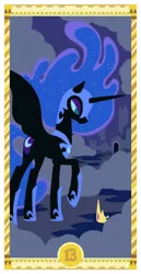 Size: 400x775 | Tagged: artist:janeesper, death, derpibooru import, nightmare moon, safe, solo, tarot card