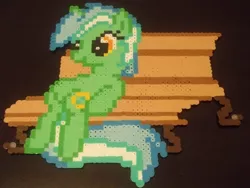 Size: 1032x774 | Tagged: artist:doctormuffins, bench, derpibooru import, lyra heartstrings, meme, perler beads, pixel art, safe, sitting, sitting lyra, solo, sprite