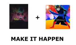 Size: 1337x796 | Tagged: safe, derpibooru import, sunset shimmer, demon, equestria girls, equestria girls (movie), ancestral awakening, exploitable meme, homestuck, make it happen, meme, sunset satan, vriska serket