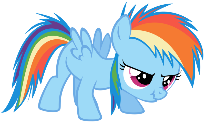 Size: 3392x2038 | Tagged: artist:dentist73548-floozy, derpibooru import, female, filly, filly rainbow dash, rainbow dash, safe, scrunchy face, simple background, solo, transparent background, vector, younger