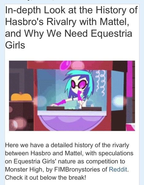 Size: 640x821 | Tagged: safe, derpibooru import, screencap, vinyl scratch, equestria daily, equestria girls, equestria girls (movie), equestria girls prototype, hasbro, hasbro vs mattel, link, mattel, meta, reddit, text, the legend of zelda