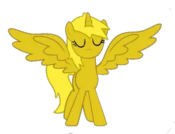 Size: 696x532 | Tagged: safe, artist:vriskakick, derpibooru import, edit, oc, oc:ticket, unofficial characters only, alicorn, pony, alicorn oc, horn, recolor, simple background, solo, transparent background, wings