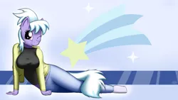Size: 1920x1080 | Tagged: anthro, artist:devs-iratvs, breasts, busty cloudchaser, cloudchaser, cute, derpibooru import, female, hooves, looking at you, one eye closed, pegasus, safe, smiling, solo, unguligrade anthro, wallpaper, wink