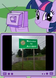 Size: 789x1081 | Tagged: accident, derpibooru import, exploitable meme, faic, meme, obligatory pony, safe, smirk, tv meme, twiface, twilight sparkle, wrong neighborhood