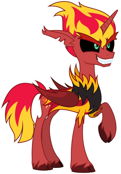 Size: 3501x5000 | Tagged: safe, anonymous artist, derpibooru import, sunset shimmer, ponified, alicorn, demon, pony, equestria girls, equestria girls (movie), absurd resolution, cloven hooves, simple background, solo, sunset satan, transparent background, unshorn fetlocks, vector