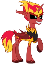 Size: 3501x5000 | Tagged: safe, anonymous artist, derpibooru import, sunset shimmer, ponified, alicorn, demon, pony, equestria girls, equestria girls (movie), absurd resolution, cloven hooves, simple background, solo, sunset satan, transparent background, unshorn fetlocks, vector