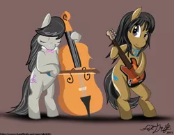 Size: 800x620 | Tagged: artist:sikdrift, cello, derpibooru import, guitar, musical instrument, oc, octavia melody, safe