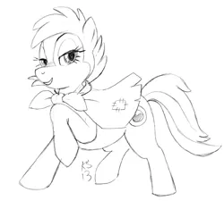 Size: 888x800 | Tagged: safe, artist:kensingshow, derpibooru import, ponified, pony, don bluth, monochrome, mrs. brisby, solo, the secret of nimh