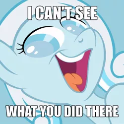 Size: 900x900 | Tagged: safe, derpibooru import, oc, oc:snowdrop, unofficial characters only, pegasus, pony, blind, blind joke, caption, female, filly, i see what you did there, image macro, meme, smeel, solo, text, we are going to hell