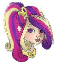 Size: 1138x1297 | Tagged: artist:robynne, derpibooru import, face, human, humanized, princess cadance, safe, sketch, solo