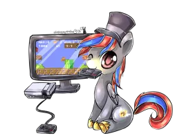 Size: 1500x1200 | Tagged: safe, artist:aquagalaxy, derpibooru import, oc, unofficial characters only, pegasus, pony, ? block, brick block, hat, mario, nintendo, nintendo entertainment system, pipe (plumbing), solo, super mario bros., video game, warp pipe