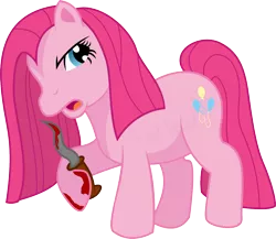 Size: 1422x1234 | Tagged: artist:crosspone, artist:ponything, blood, derpibooru import, g3, g4 to g3, generation leap, grimdark, knife, pinkamena diane pie, pinkie pie, solo