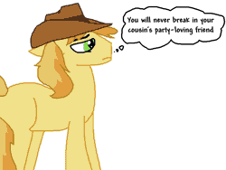 Size: 800x600 | Tagged: artist:the weaver, braeburn, derpibooru import, feels bad man, male, simple background, solo, solo male, suggestive, white background