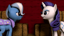 Size: 480x269 | Tagged: 3d, animated, artist:twily404, derpibooru import, female, french kiss, kissing, lesbian, rarity, rarixie, shipping, source filmmaker, suggestive, trixie, video at source