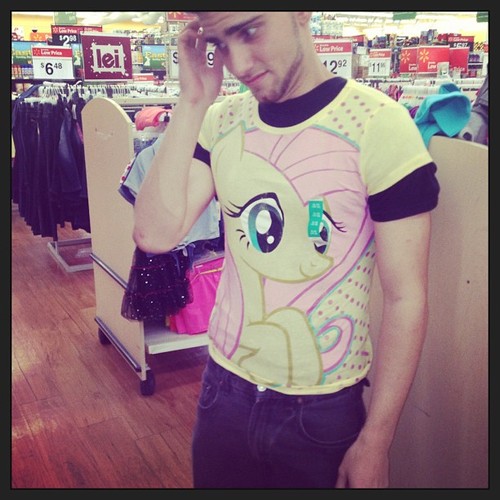 Size: 500x500 | Tagged: brony, clothes, derpibooru import, fluttershy, human, irl, irl human, photo, safe, shirt, solo