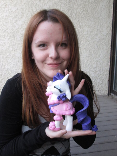 Size: 1024x1365 | Tagged: artist:reyndrys, craft, derpibooru import, human, irl, irl human, photo, rarity, safe, sculpture