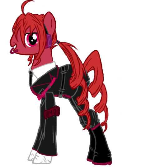 Size: 453x536 | Tagged: safe, artist:potates-chan, derpibooru import, ponified, pony, pony creator, solo, ted kasane, utauloid