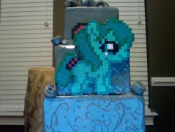 Size: 640x480 | Tagged: safe, artist:perler-pony, derpibooru import, ponified, pony, hatsune miku, perler beads, photo, solo, vocaloid