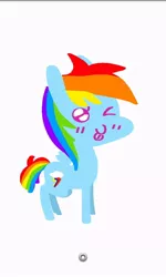 Size: 480x800 | Tagged: safe, artist:danadyu, derpibooru import, rainbow dash, solo, tongue out