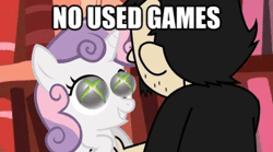 Size: 530x295 | Tagged: animated, caption, dan, dan vs, derpibooru import, image macro, now you fucked up, safe, sweetie belle, text, vulgar, xbox one
