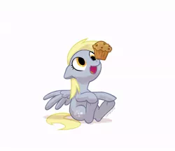 Size: 800x691 | Tagged: safe, artist:naroclie, derpibooru import, derpy hooves, pegasus, pony, female, food, mare, muffin, solo