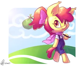 Size: 3325x2820 | Tagged: safe, artist:jggjqm522, derpibooru import, apple bloom, pony, bipedal, solo