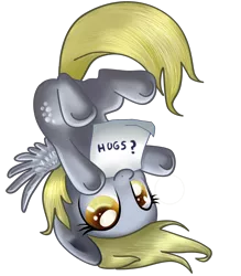 Size: 4875x5557 | Tagged: safe, artist:pridark, derpibooru import, derpy hooves, pegasus, pony, absurd resolution, chibi, cute, female, mare, mouth hold, note, pridark is trying to murder us, simple background, solo, transparent background, upside down