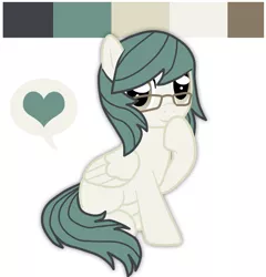 Size: 915x954 | Tagged: safe, artist:jennieoo, derpibooru import, oc, unofficial characters only, pegasus, pony, digit street, get, glasses, heart, index get, solo