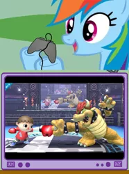 Size: 564x760 | Tagged: animal crossing, bowser, derpibooru import, exploitable meme, gamerdash, meme, obligatory pony, rainbow dash, safe, super mario bros., super smash bros., super smash bros. 4, tv meme, villager