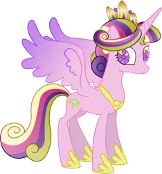 Size: 955x1020 | Tagged: artist:kaylathehedgehog, crystallized, crystal pony, derpibooru import, princess cadance, safe, simple background, solo, transparent background, twinkle eyed pony, vector