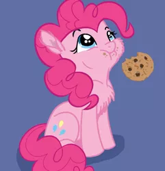 Size: 822x851 | Tagged: artist:bri-sta, artist:glittering-pony, artist:longren, chest fluff, colored, cookie, cute, derpibooru import, diapinkes, eating, edit, female, filly, food, nom, pinkie pie, safe, simple background, sitting, solo