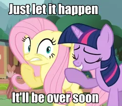 Size: 618x539 | Tagged: caption, derpibooru import, e3, fluttershy, image macro, implied rape, magic duel, microsoft, suggestive, text, twilight sparkle, xbox one