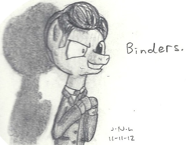 Size: 609x474 | Tagged: safe, artist:trace-101, derpibooru import, ponified, pony, binders, binders full of women, mitt romney, politics, solo, traditional art