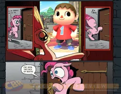 Size: 900x700 | Tagged: animal crossing, derpibooru import, exploitable meme, idw, meme, obligatory pony, pinkie pie, safe, super smash bros., super smash bros. 4, surprise door, villager