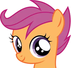 Size: 3381x3260 | Tagged: artist:blueblitzie, bust, derpibooru import, portrait, safe, scootaloo, simple background, smiling, solo, transparent background, vector