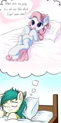 Size: 2755x5511 | Tagged: artist:nac0n, capricorn, derpibooru import, implied incest, pomf, ponyscopes, suggestive, virgo, what are we gonna do on the bed?, zodiac