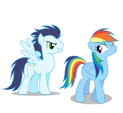 Size: 1024x948 | Tagged: suggestive, artist:gizemyorganci, derpibooru import, rainbow dash, soarin', female, male, shipping, soarindash, straight