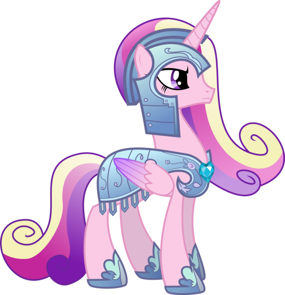 Size: 6269x6500 | Tagged: absurd resolution, armor, artist:theshadowstone, crystal guard armor, derpibooru import, not prince bolero, not rule 63, princess cadance, safe, simple background, solo, transparent background, vector, warrior cadance