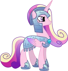 Size: 6269x6500 | Tagged: absurd resolution, armor, artist:theshadowstone, crystal guard armor, derpibooru import, not prince bolero, not rule 63, princess cadance, safe, simple background, solo, transparent background, vector, warrior cadance