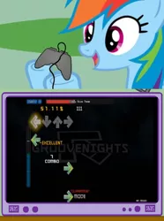 Size: 564x760 | Tagged: derpibooru import, exploitable meme, gamerdash, meme, obligatory pony, rainbow dash, safe, stepmania, tv meme