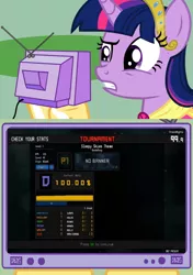 Size: 564x800 | Tagged: safe, derpibooru import, twilight sparkle, twilight sparkle (alicorn), alicorn, pony, exploitable meme, female, mare, meme, obligatory pony, stepmania, tv meme