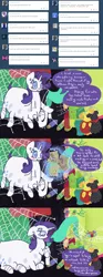 Size: 1242x3332 | Tagged: artist:otterlore, ask, clothes, comic, crying, derpibooru import, drider, monster pony, original species, rarity, sad, safe, solo, species swap, spider, spiderpony, spiderponyrarity, spider web, tumblr