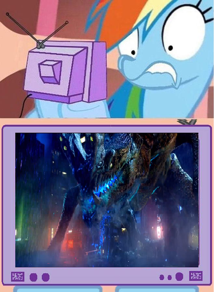 Size: 658x900 | Tagged: derpibooru import, exploitable meme, meme, obligatory pony, otachi, pacific rim, rainbow dash, safe, tv meme