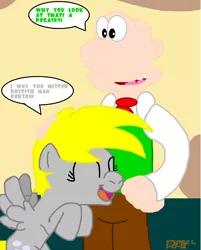 Size: 1071x1331 | Tagged: safe, artist:tagman007, derpibooru import, derpy hooves, pegasus, pony, female, mare, wallace, wallace and gromit
