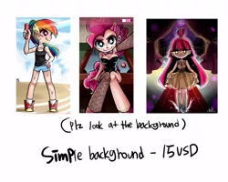 Size: 1000x800 | Tagged: artist:chch, breasts, clothes, derpibooru import, dress, human, humanized, pinkie pie, rainbow dash, suggestive, tanktop