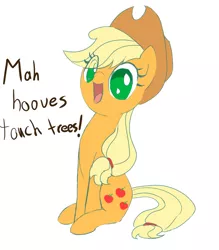 Size: 686x782 | Tagged: applejack, artist:celerypony, cute, derpibooru import, happy, jackabetes, safe, simple background, sitting, solo